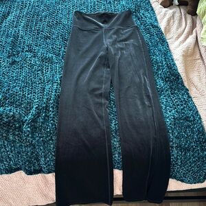 Athleta Black Velvet Flared Yoga Pants